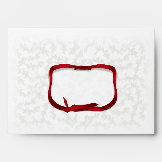 Christmas Holly Background with Gift Tag Envelope (Front)