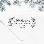 Christmas Holly Berries Family Name Return Address Self-inking Stamp<br><div class="desc">Custom-designed return address stamp for the Christmas holiday season featuring hand-drawn holly berries. Personalize with family name and address.</div>