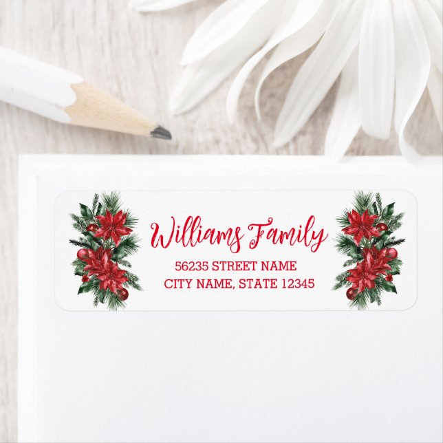 christmas holly berries floral red calligraphy    label (Insitu)