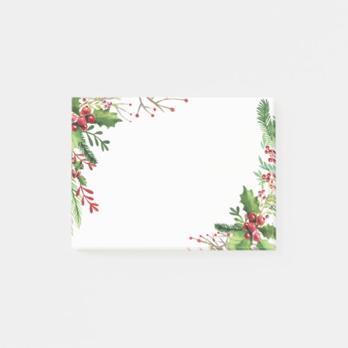 Christmas Holly Berries Holiday Post_it Notes