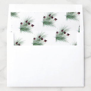 Christmas Holly Berry Bush Envelope Liner