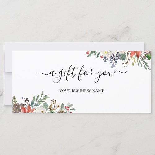 Christmas Holly Berry  Floral Gift Certificate