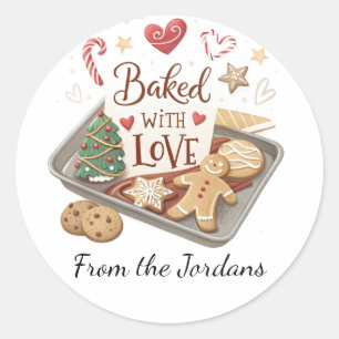 Christmas Holly Berry Homemade Baking Classic Classic Round Sticker