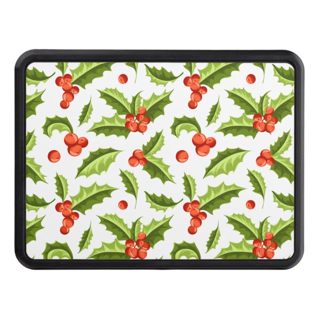 Christmas Holly Berry Pattern Hitch Cover (Front)