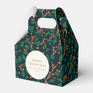 Christmas Holly Botanical Greenery Custom From Favor Boxes
