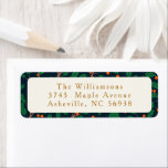 Christmas Holly Botanical Greenery Return Address  Label<br><div class="desc">Christmas Holly Botanical Greenery Custom Classic Return Address Labels in Navy Blue,  Red,  and Green</div>