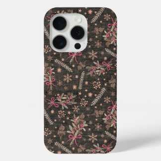 Christmas holly bouquet - Black iPhone 15 Pro Case