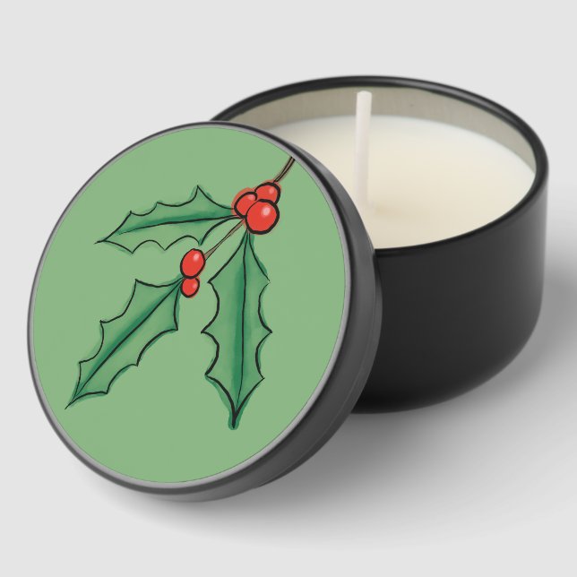 Christmas Holly Candles (Corner)