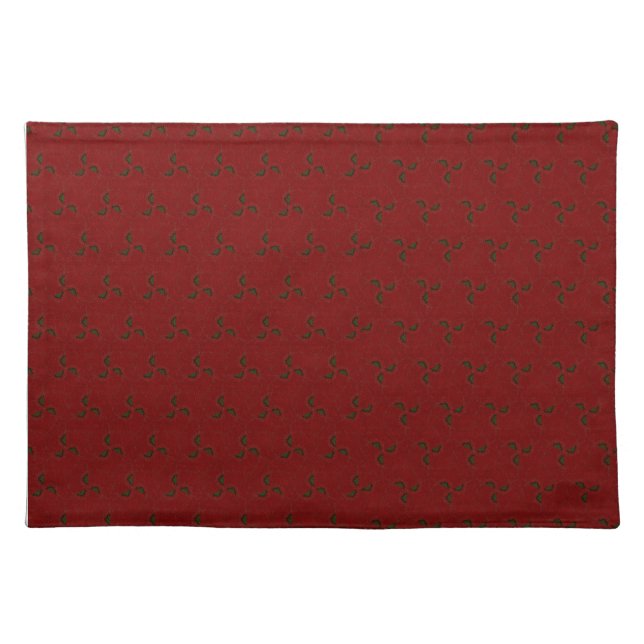 Christmas Holly Cloth Placemat (Front)