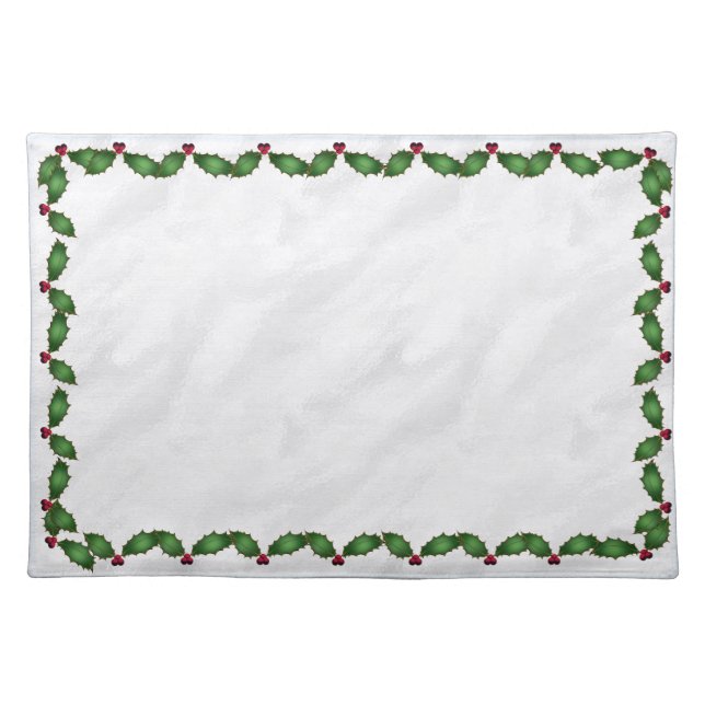 Christmas Holly Cotton Placemat (Front)