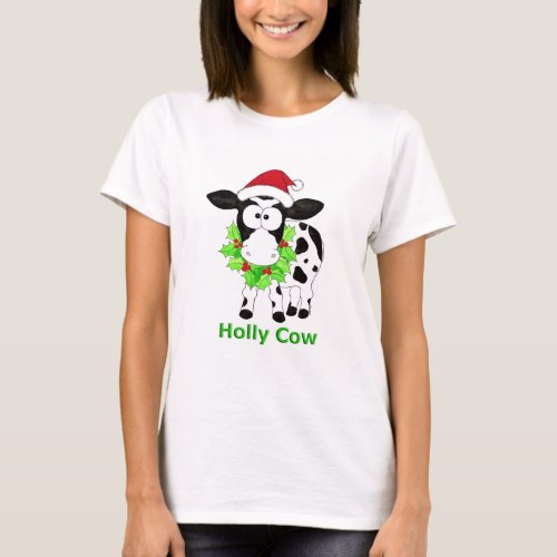 Christmas Holly Cow T_Shirt