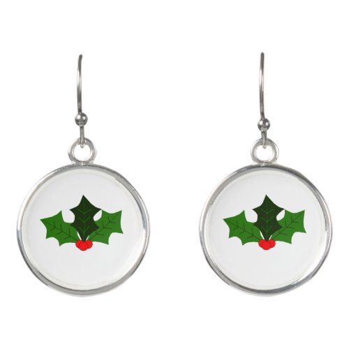 Christmas Holly Earrings