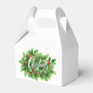 Christmas Holly Favor Box