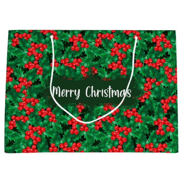 Christmas Holly Gift Bag (Front)