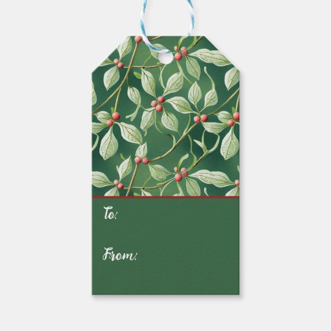 Christmas Holly  Gift Tags (Front)