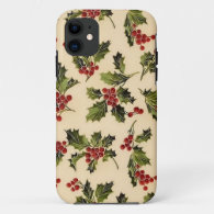 Christmas Holly iPhone Case