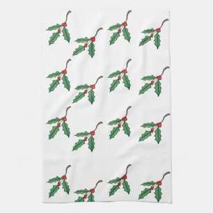Christmas Holly Kitchen Towel 