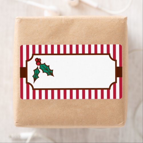Christmas Holly Labels