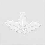 Christmas holly leafs and berries paper embosser<br><div class="desc">Christmas holly leafs and berries paper embosser. Make your own personalized stationery with a classy Holiday symbol or 3D icon. Useful for home,  club,  shop,  business,  company and more. Also great for chic Holiday invitations and professional letterheads.</div>