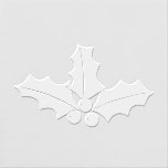 Christmas holly leafs and berries paper embosser<br><div class="desc">Christmas holly leafs and berries paper embosser. Make your own personalized stationery with a classy Holiday symbol or 3D icon. Useful for home, club, shop, business, company and more. Also great for chic Holiday invitations and professional letterheads.</div>