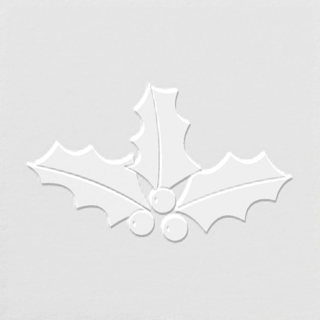Christmas holly leafs and berries paper embosser (Design)