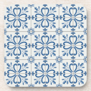 Christmas holly leaves and flowers petals tiles beverage coaster