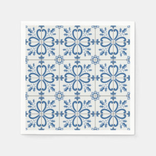 Christmas holly leaves and flowers petals tiles napkins