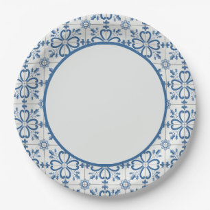 Christmas holly leaves and flowers petals tiles paper plates