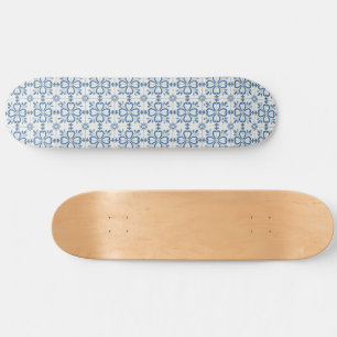 Christmas holly leaves and flowers petals tiles skateboard