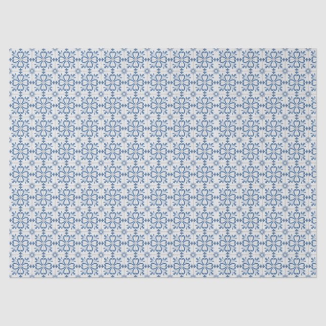Christmas holly leaves and flowers petals tiles tissue paper (Front)