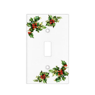 Christmas Holly Light Switch Cover