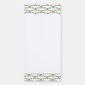 Christmas Holly Magnetic Notepad