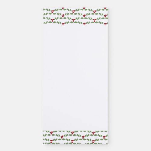 Christmas Holly Magnetic Notepad
