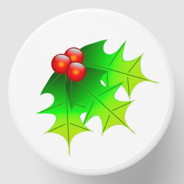 Christmas Holly Mini Candle Favors (Front)