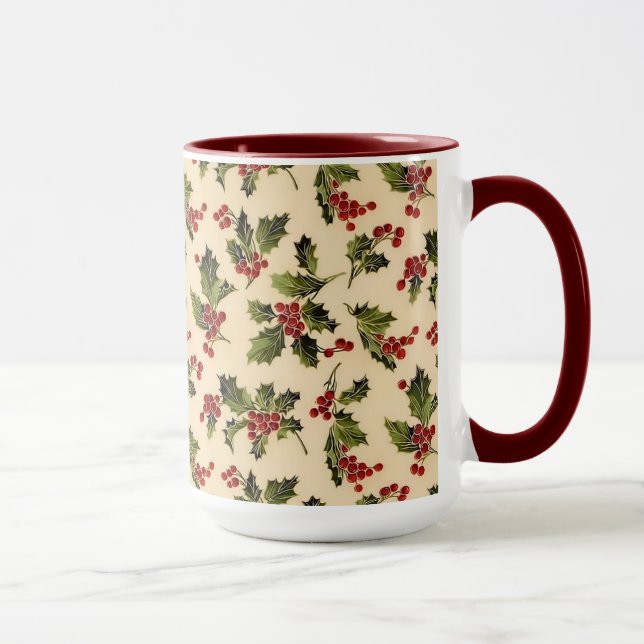 Christmas Holly Mug (Right)