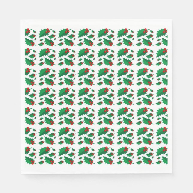 Christmas Holly Napkins (Front)