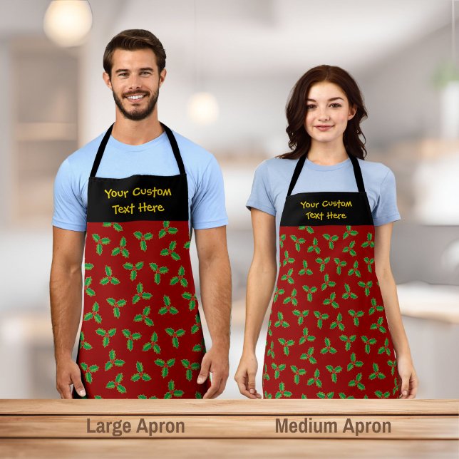 Christmas Holly Pattern Apron (Creator Uploaded)