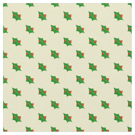 Christmas holly pattern fabric