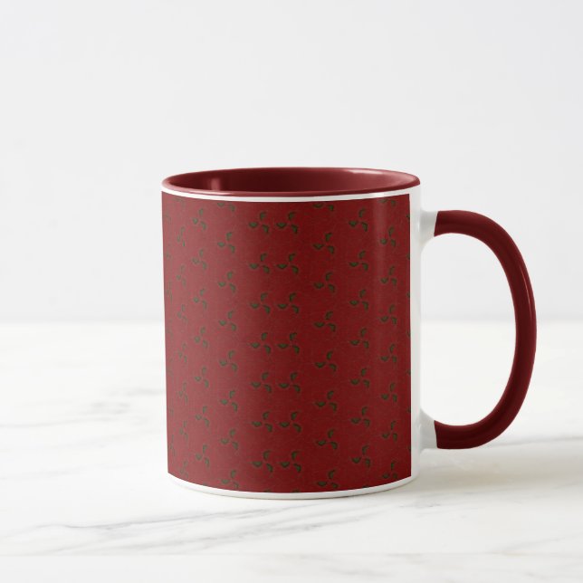 Christmas Holly Pattern Mug (Right)