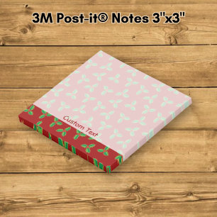 Christmas Holly Pattern Post-it Notes