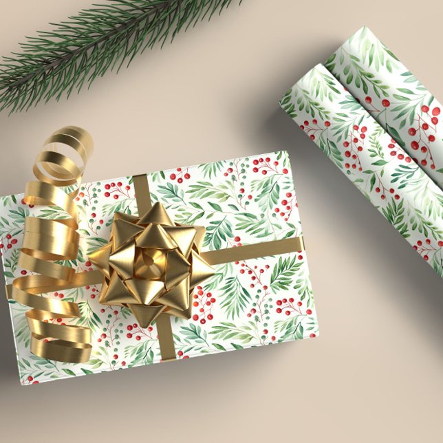 Christmas holly pattern wrapping paper (Creator Uploaded)