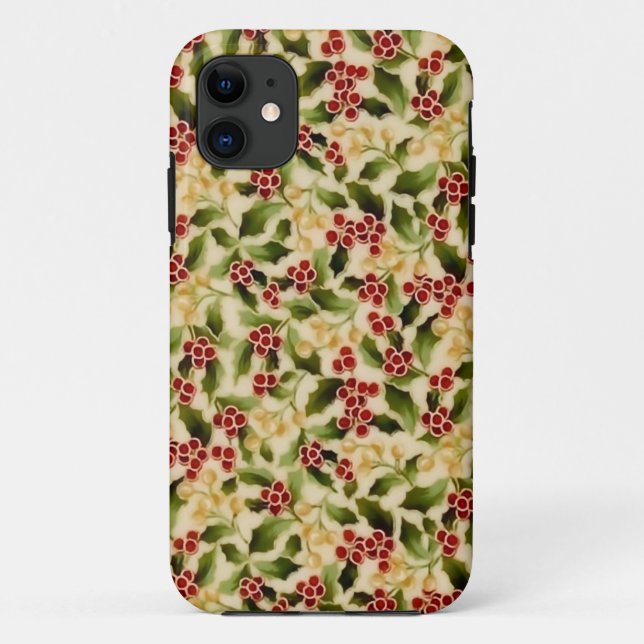 Christmas Holly Phone Case (Back)