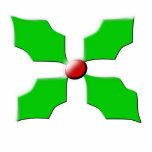 Christmas Holly Photo Sculpture<br><div class="desc">This photo sculpture features four holly leaves complete with a red berry to join them together. The berry appears to glisten in the light and the leaves have a 3D quality to them.</div>