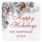 Christmas Holly Pine Rustic Holiday Envelolpe Seal