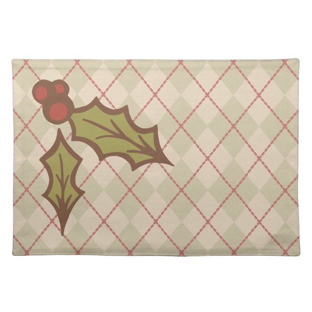  Christmas Holly Placemats (Front)