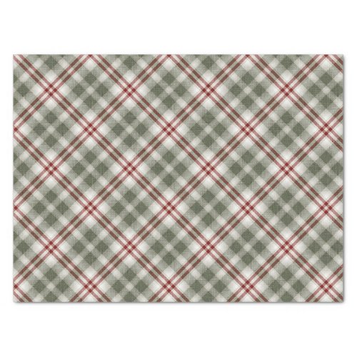 Christmas_Holly_PLAID_BACKGROUND_Winter_Wishes Tissue Paper