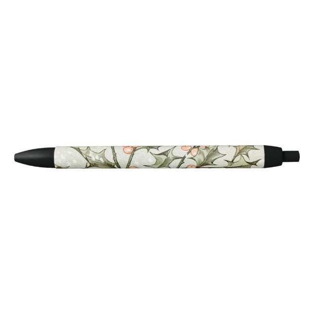 Christmas Holly Pretty Antique Greeting Pen (Front)