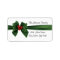 Christmas Holly Ribbon address label, customizable