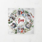 Christmas Holly Rustic Birch Bark Multi Photo Tri-