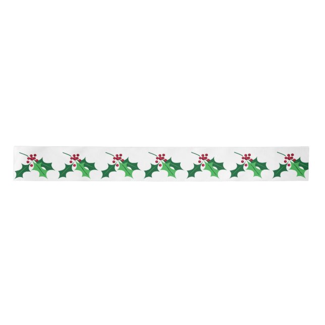 Christmas holly satin ribbon (Front)